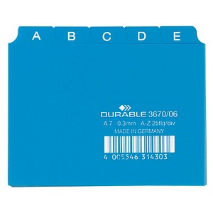 DURABLE Karteikartenregister A-Z blau