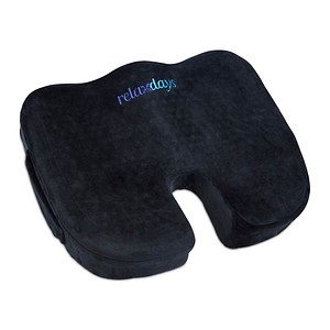 relaxdays Sitzkissen Orthopädisch schwarz