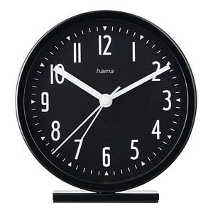 hama Wecker Skye schwarz Kunststoff 12,0 cm, Ø 11,2 cm