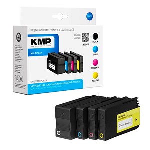 4 KMP H100V schwarz, cyan, magenta, gelb Tintenpatronen ersetzen HP 950XL/951XL (C2P43AE) 4 KMP H100V schwarz, cyan, magenta, gelb Tintenpatronen ersetzen HP 950XL/951XL (C2P43AE)