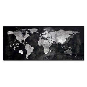 SIGEL Glas-Magnettafel artverum® 130,0 x 55,0 cm World-Map