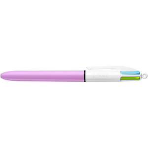 BIC 4-Farben-Kugelschreiber 4-Colours Fun lila, Schreibfarbe: türkisblau, pink, hellgrün, lila, 1 St.