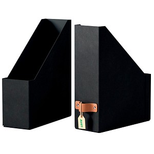 2 LEITZ Stehsammler Puro 24710095 schwarz Karton, DIN A4