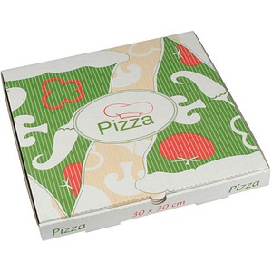 100 PAPSTAR Pizzakartons pure 30,0 x 3,0 cm