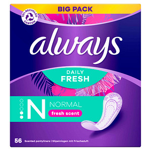 always Slipeinlagen Daily Fresh Normal, 56 St.