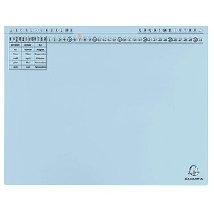 Exacompta Hängehefter Exaflex Karton hellblau DIN A4 1x Amtsheftung / kaufmännische Heftung, 25 St.