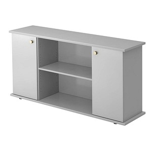 HAMMERBACHER Sideboard Gradeo, VSB2T/5/5/SG lichtgrau 166,1 x 44,8 x 84,0 cm