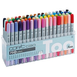 COPIC® Ciao A Layoutmarker-Set farbsortiert 1,0 + 6,0 mm, 72 St.