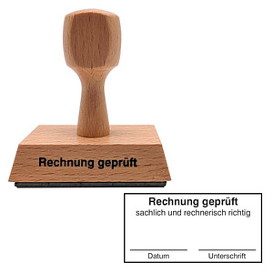 Textstempel "Rechnung geprüft" ohne Logo