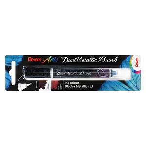Pentel Dual Metallic Brush XGFH-DAX Brush-Pen schwarz, 1 St.
