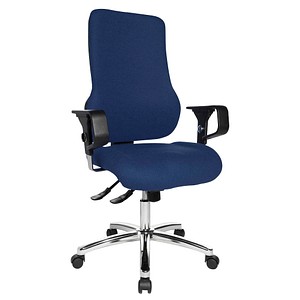 Topstar Bürostuhl Sitness 55, SD69X L58 Stoff blau, Gestell chrom