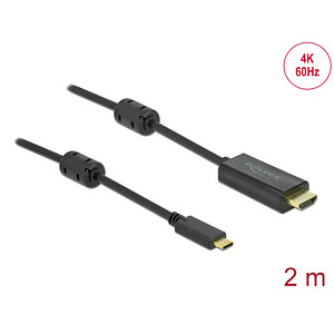 DeLOCK USB C/High Speed HDMI Kabel 4K 60 Hz 2,0 m schwarz