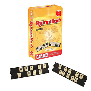Jumbo Rummikub Wort in Metalldose Geschicklichkeitsspiel, 1 St.