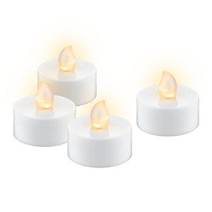 4 goobay LED-Teelichter weiß