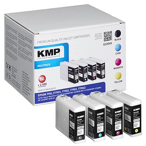 4 KMP E220VX schwarz, cyan, magenta, gelb Tintenpatronen ersetzen EPSON T7901XL, T7902XL, T7903XL, T7904XL 4 KMP E220VX schwarz, cyan, magenta, gelb Tintenpatronen ersetzen EPSON T7901XL, T7902XL, T7903XL, T7904XL