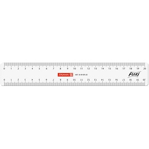 BRUNNEN Lineal Flexi 20,0 cm, glasklar