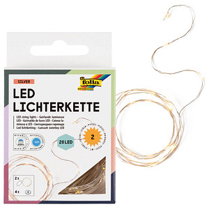 2 folia Mini LED 20er LED Lichterketten weiß 2,2 m