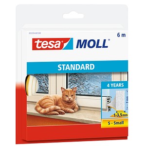 tesa tesamoll® STANDARD I-Profil Fenster-Dichtungsband weiß 9,0 mm x 6,0 m 1 Rolle
