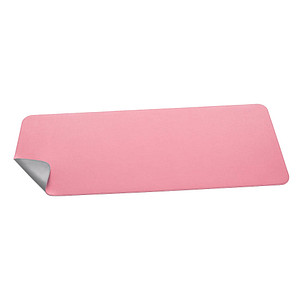 SIGEL Schreibtischunterlage Lederimitat rosa/silber