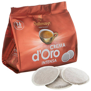 Dallmayr Crema d'Oro INTENSA Kaffeepads Arabicabohnen kräftig 16 Pads