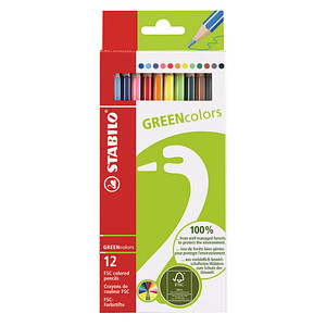 STABILO GREENcolors Buntstifte farbsortiert, 12 St.
