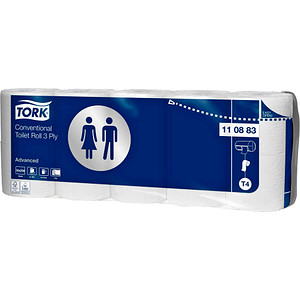 TORK Toilettenpapier T4 Advanced 3-lagig Recyclingpapier, 70 Rollen