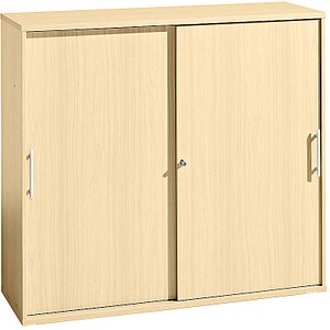 HAMMERBACHER Schiebetürenschrank, V1753S/3/3/RE ahorn 2 Fachböden 120,0 x 40,0 x 110,0 cm