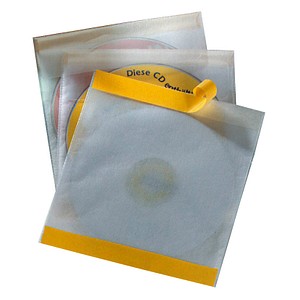 DURABLE 1er CD-/DVD-Hüllen selbstklebend FIX transparent, 10 St.