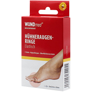 WUNDmed® Hühneraugen-Druckschutzringe 02-122 transparent 1,8 x 6,2 cm, 5 St.