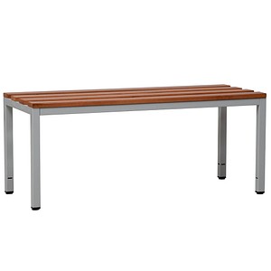 Gürkan Garderobenbank 107208 grau, buche Holz 120,0 cm