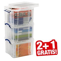 Really Useful Box Aufbewahrungsbox 16x 0,14 l transparent, bunt 28
