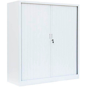 LÜLLMANN Schiebetürenschrank, 555147 signalweiß 2 Fachböden 120,0 x 45,7 x 135,0 cm