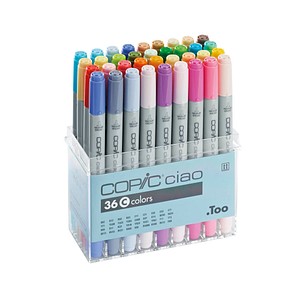 COPIC® Ciao C Layoutmarker-Set farbsortiert 1,0 + 6,0 mm, 36 St.