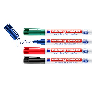edding 8400 CD-Marker farbsortiert 0,5 - 1,0 mm, 4 St.