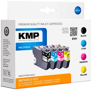 4 KMP B58V schwarz, cyan, magenta, gelb Tintenpatronen ersetzen brother LC-3217VALDR 4 KMP B58V schwarz, cyan, magenta, gelb Tintenpatronen ersetzen brother LC-3217VALDR