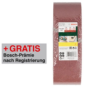 AKTION: BOSCH Schleifband-Set 9-teilig mit Prämie nach Registrierung