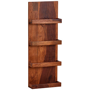 WOHNLING Wandregal sheesham 30,0 x 10,0 x 80,0 cm, 1 St.