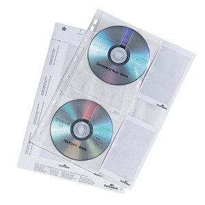 DURABLE 4er CD-/DVD-Hüllen A4 transparent, 5 St.