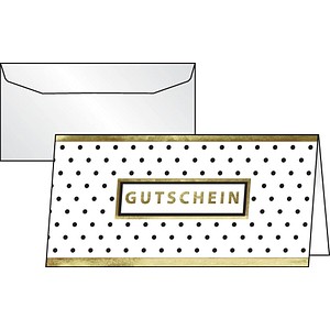 10 SIGEL Gutscheine Golden Glimmer DIN lang