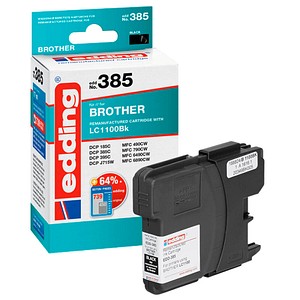 edding EDD-385 schwarz Tintenpatrone ersetzt brother LC-1100BK edding EDD-385 schwarz Tintenpatrone ersetzt brother LC-1100BK