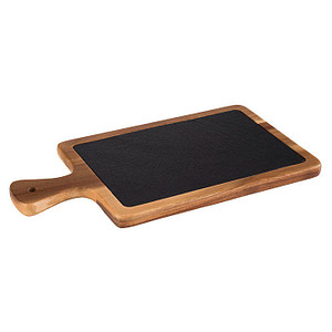 APS Servierplatte braun, schwarz 26,0 x 18,0 cm