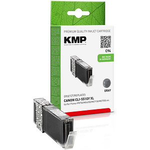 KMP C94  grau Druckerpatrone kompatibel zu Canon CLI-551 XL GY