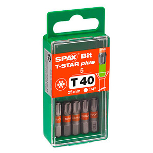 5 SPAX® T40 T-STAR  Plus Bits, 5 St.