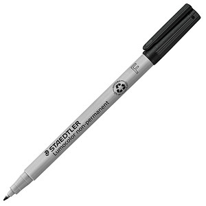 STAEDTLER Lumocolor Folienstifte schwarz 0,6 mm non-permanent, 10 St.
