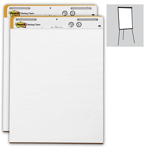 Post-it® Flipchart-Papier Super Sticky Meeting Chart blanko 63,5 x 77,5 cm, 30 Blatt, 2 Blöcke Post-it® Flipchart-Papier Super Sticky Meeting Chart blanko 63,5 x 77,5 cm, 30 Blatt, 2 Blöcke