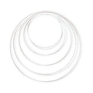 Rayher Metallringe-Set beschichtet weiß Ø je 2 Stück, 10,0/12,0/15,0/18,0/20,0 cm 10 St.