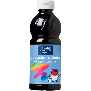 LEFRANC BOURGEOIS Gouache Liquide Redimix Temperafarbe schwarz 500,0 ml