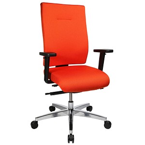 Topstar Bürostuhl Sitness 70, PS79BH W54 Stoff orange, Gestell alu