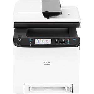 RICOH M C250FWB 4 in 1 Farblaser-Multifunktionsdrucker grau RICOH M C250FWB 4 in 1 Farblaser-Multifunktionsdrucker grau