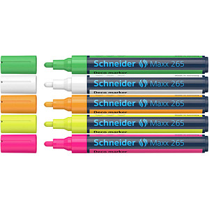 Schneider Maxx 265 Kreidemarker farbsortiert 2,0 - 3,0 mm, 5 St.
